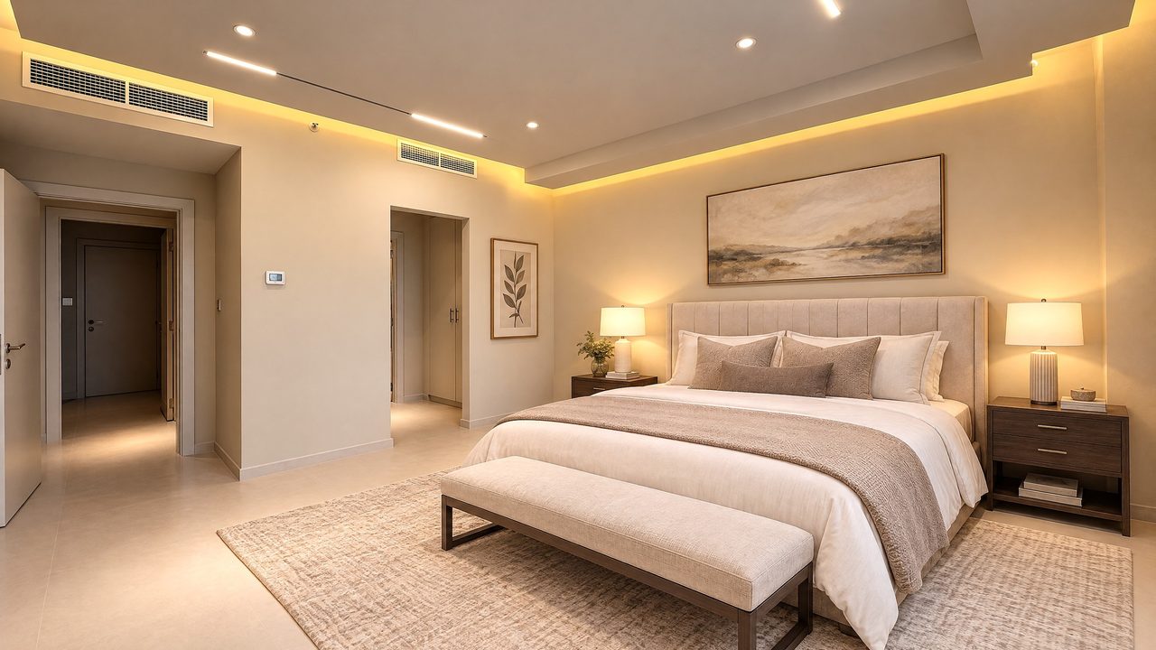 The same bedroom suite, virtually staged